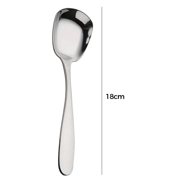 Set aus 5 Edelstahl-Löffeln mit breitem, eckigem Löffelkopf Mivoza Deutschland