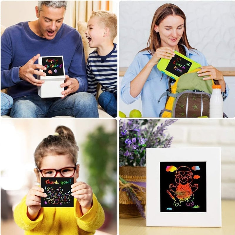 100 Stück Kratzbilder-Set – Kreativer DIY-Spaß für Kinder & Erwachsene Mivoza Deutschland