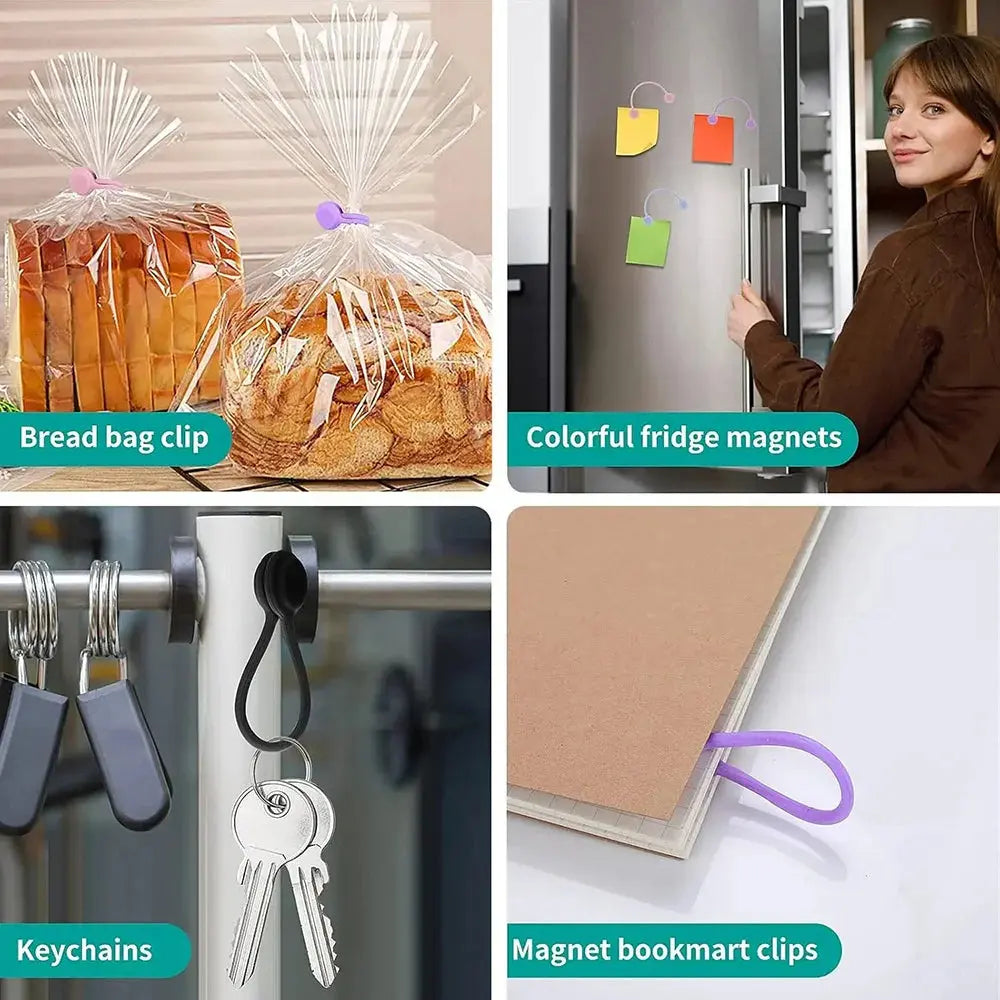 10 Stück Magnetische Silikon Kabel- und Schlüsselordnerbänder Mivoza Deutschland