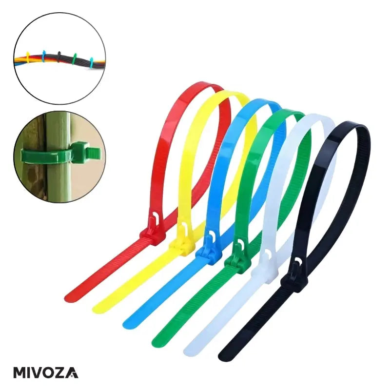 100 Stk. lösbare Nylon Kabelbinder Mivoza Deutschland