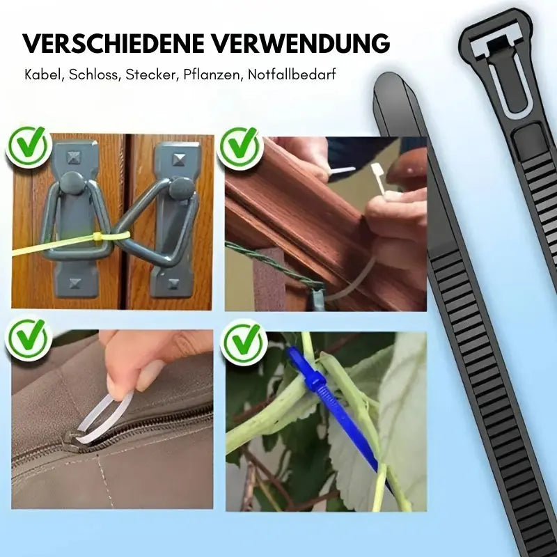100 Stk. lösbare Nylon Kabelbinder Mivoza Deutschland
