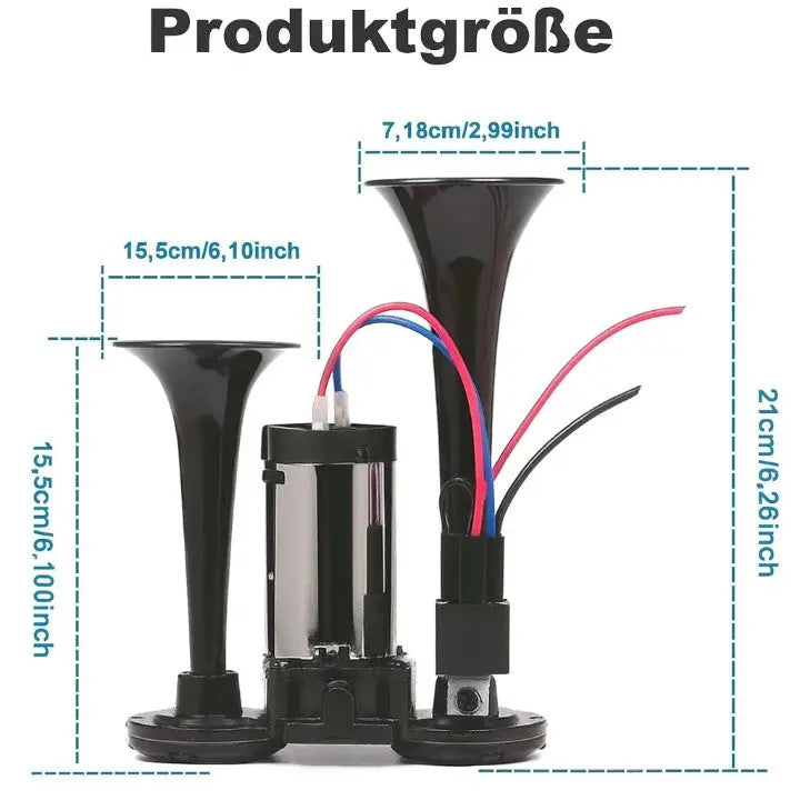 12V Drucklufthupe mit Kompressor – Laut & wetterfest Mivoza Deutschland