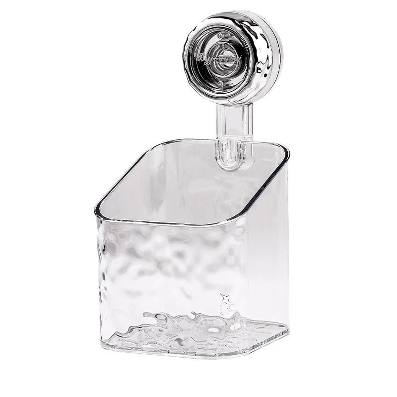 Elegantes Regal mit Gletschermuster und Saugmontage, Transparent Mivoza Deutschland