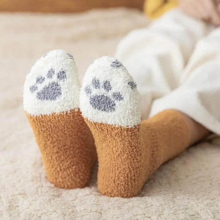 Gemütliche Katzenpfotensocken – Plüsch-Fleece-Knöchelsocken mit elastischer Passform Mivoza Deutschland