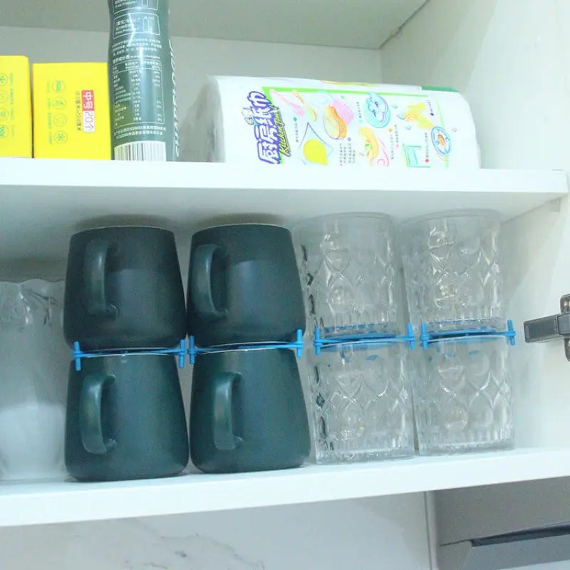 1+1 Gratis I Verstellbarer stapelbarer Becherhalter – platzsparender Küchenorganizer Mivoza Deutschland