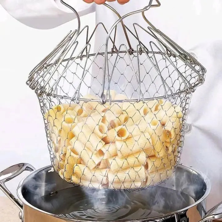 1+1 Gratis | Ausziehbarer Edelstahl-Siebkorb für Frittieren & Abtropfen Mivoza Deutschland