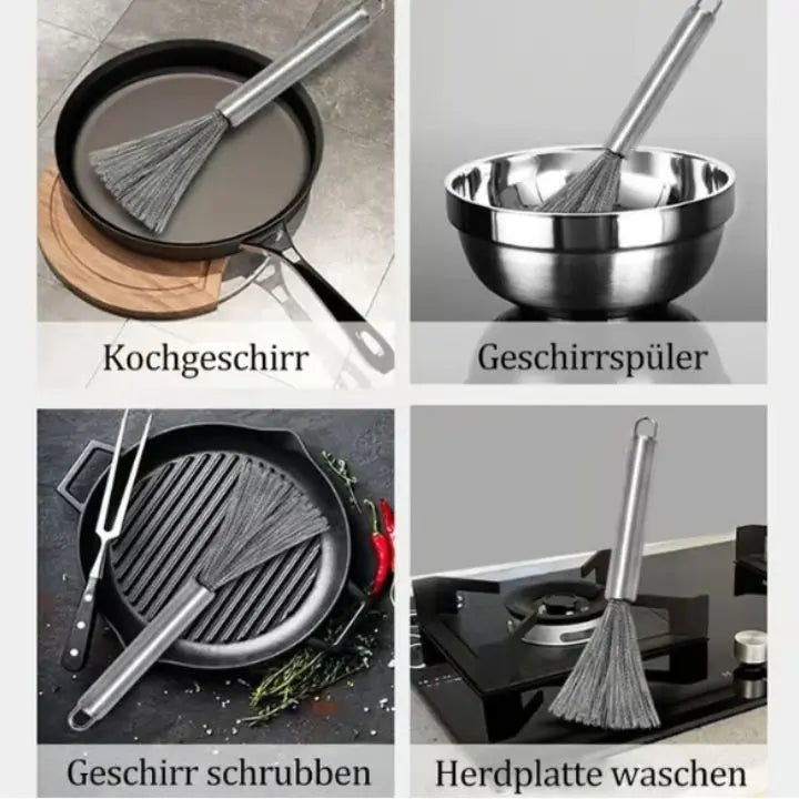 1+1 Gratis | Reinigungsbürste aus Edelstahl mit langem Griff Mivoza Deutschland