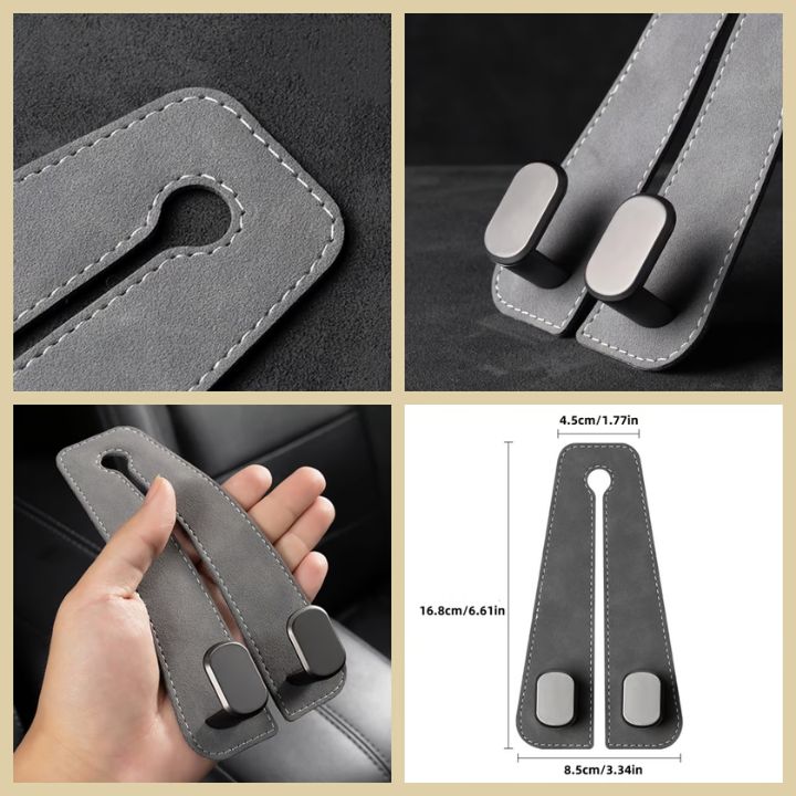 1+1 Gratis | Auto-Kopfstützenhaken – Doppelhaken für Taschen und Zubehör Mivoza Deutschland