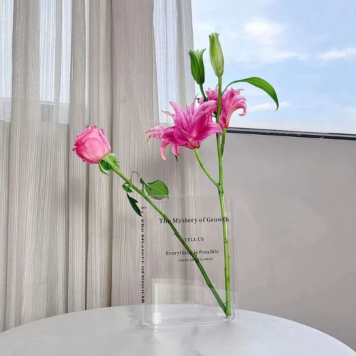 Acryl Buchvase – Modernes Design mit unsichtbarer Buchoptik Mivoza Deutschland