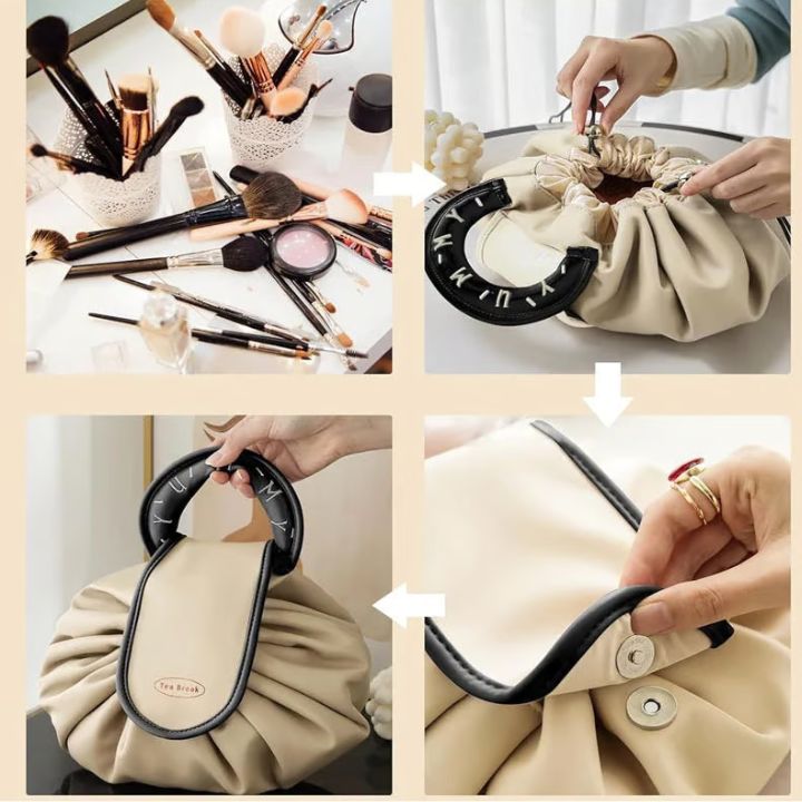 Kompakte Make-up-Tasche mit Kordelzug – Elegante Aufbewahrung für Reisen und Alltag Mivoza Deutschland