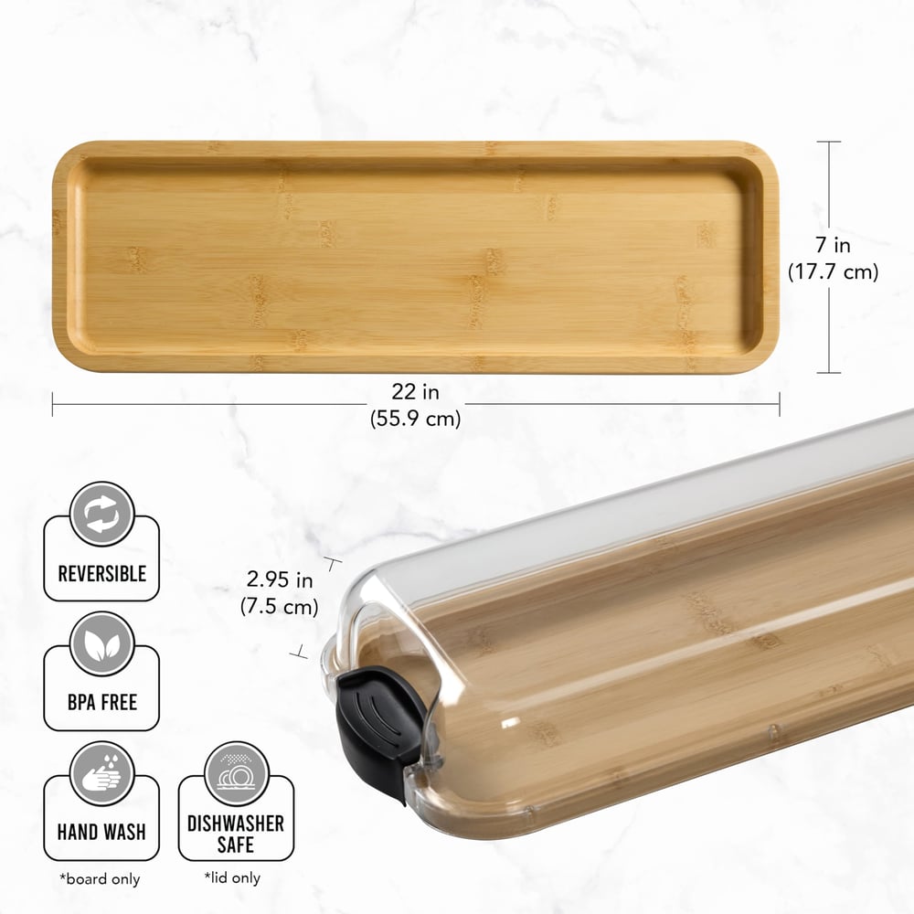 Servierplatte & Schneidebrett – 2-in-1 Design mit Deckel für Zubereitung & Präsentation! Mivoza Deutschland
