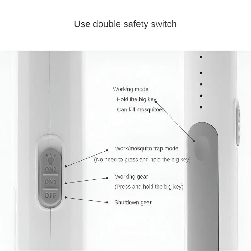 2-in-1-Lampe für elektrische Klatsche und Mückenvertilger Mivoza Deutschland