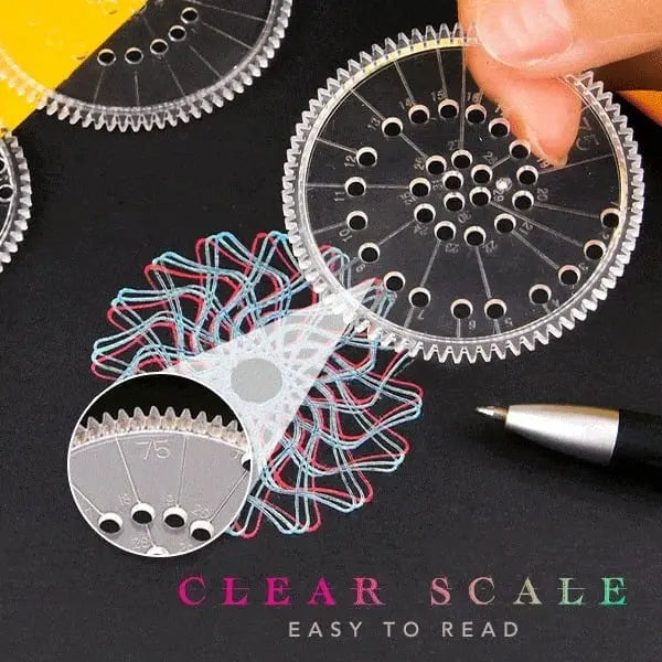 22-teiliges Spiral-Lineal-Set – Kreatives Zeichnen mit System Mivoza Deutschland