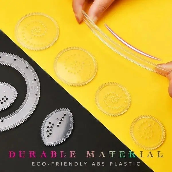 22-teiliges Spiral-Lineal-Set – Kreatives Zeichnen mit System Mivoza Deutschland
