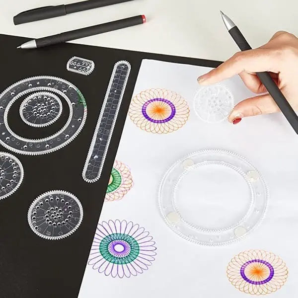 22-teiliges Spiral-Lineal-Set – Kreatives Zeichnen mit System Mivoza Deutschland