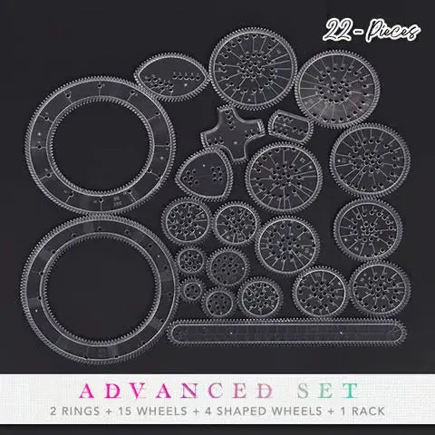 22-teiliges Spiral-Lineal-Set – Kreatives Zeichnen mit System Mivoza Deutschland