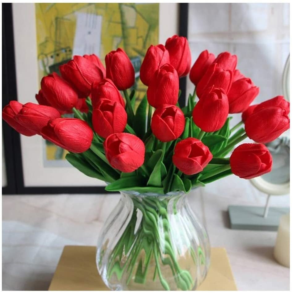 10er-Set Künstliche Tulpen aus Latex – Stilvolle und langlebige Dekoblüten Mivoza Deutschland