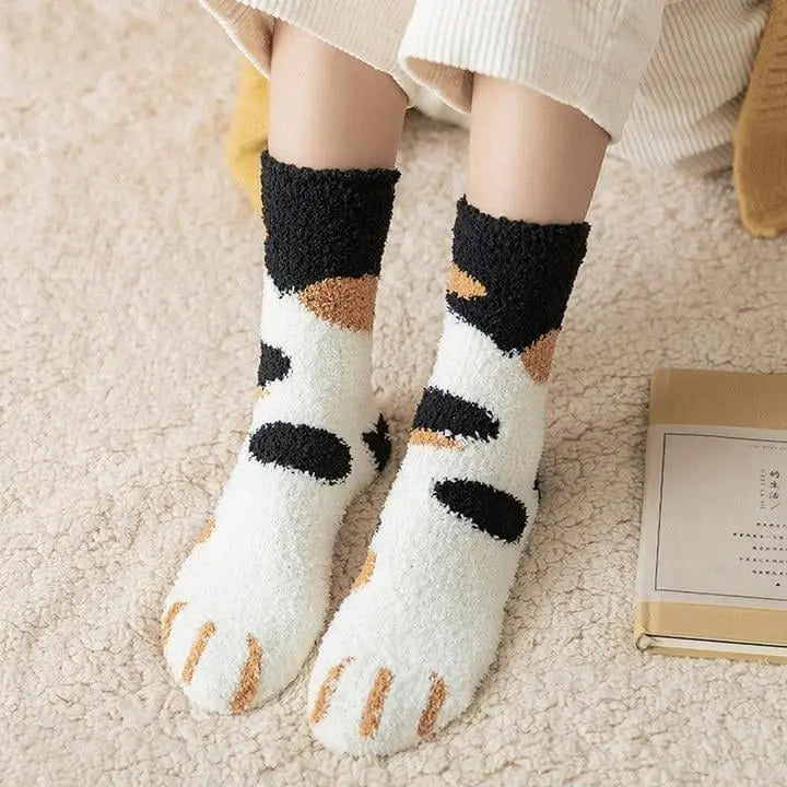 Gemütliche Katzenpfotensocken – Plüsch-Fleece-Knöchelsocken mit elastischer Passform Mivoza Deutschland