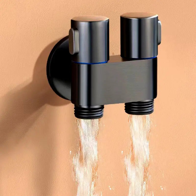 Doppelsteuerventil aus Messing – Wasserzufuhr mit mattschwarzem Finish Mivoza Deutschland