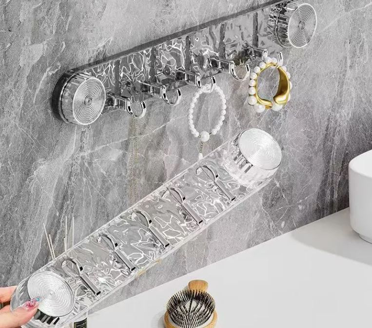 Drehbare Saugnapf-Hakenleiste — Praktisch, elegant & bohrfrei montierbar