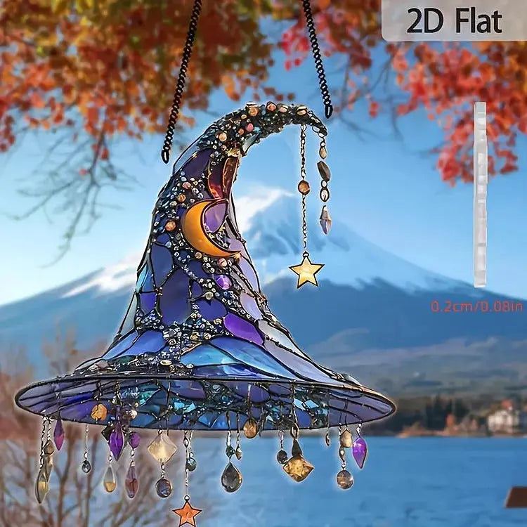 2D-Hexenhut-Hängeornament – Verspielte Magie & kosmische Eleganz Mivoza Deutschland