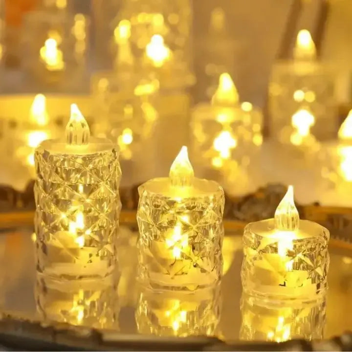 2+1 Gratis | Kristall LED-Kerze – Flammenlos, Sicher & Stilvoll Mivoza Deutschland