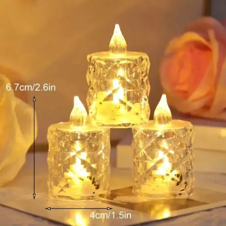 2+1 Gratis | Kristall LED-Kerze – Flammenlos, Sicher & Stilvoll Mivoza Deutschland