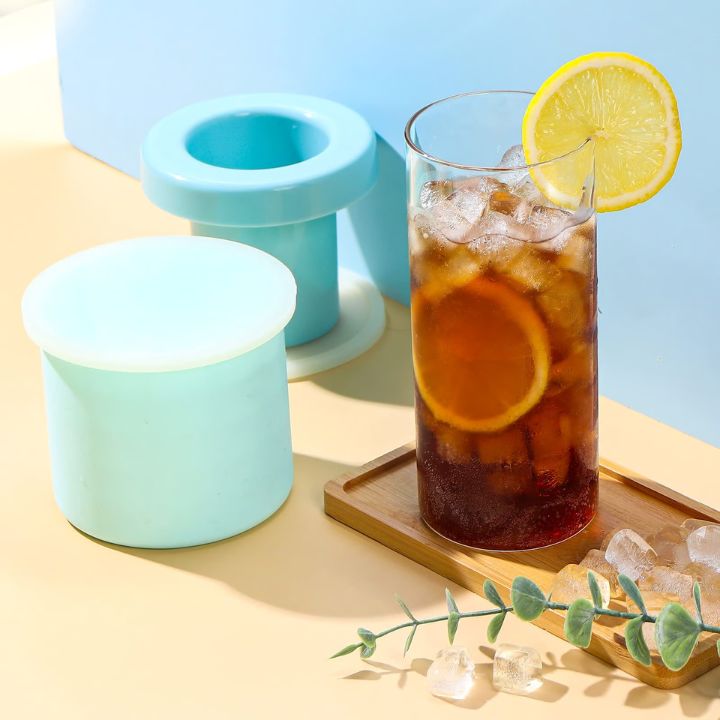 1+1 Gratis | Zylinderförmige Eiswürfelform aus Silikon – 60 Miniwürfel für Getränke Mivoza Deutschland