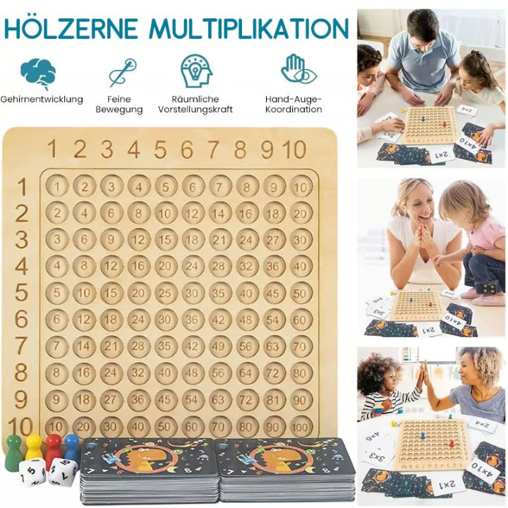 Multiplikations-Lernspiel aus Holz – Matheförderung für Kinder Mivoza Deutschland
