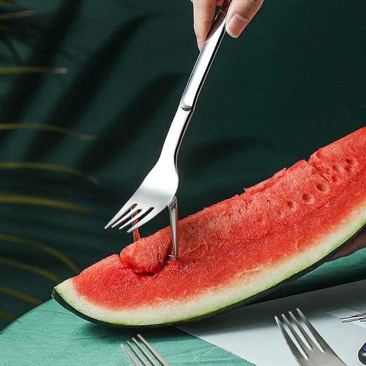 1+1 Gratis | Edelstahl Wassermelonen Würfelschneider & Serviergabel Mivoza Deutschland