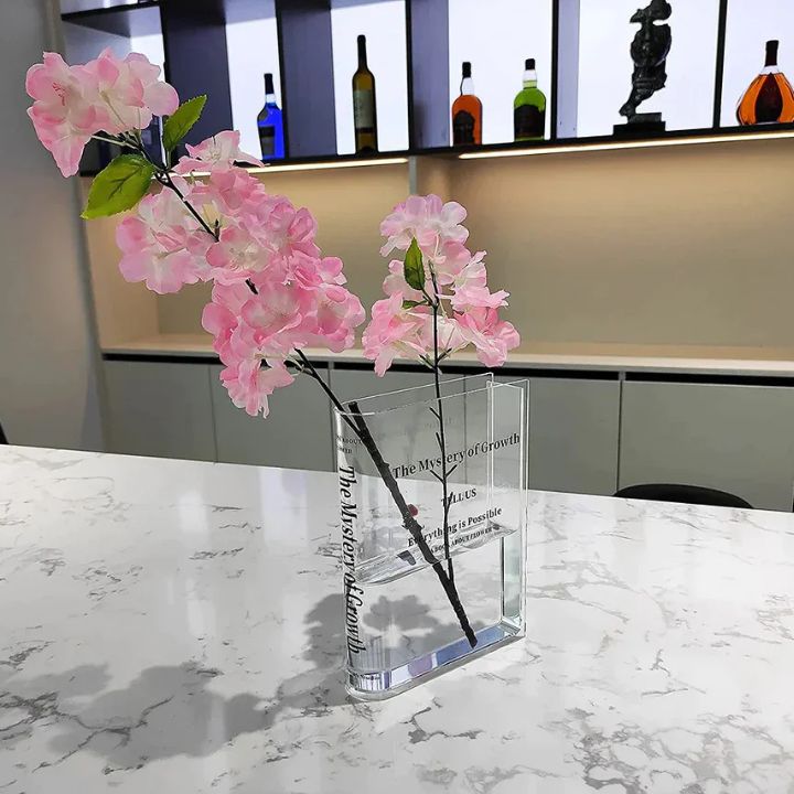 Acryl Buchvase – Modernes Design mit unsichtbarer Buchoptik Mivoza Deutschland