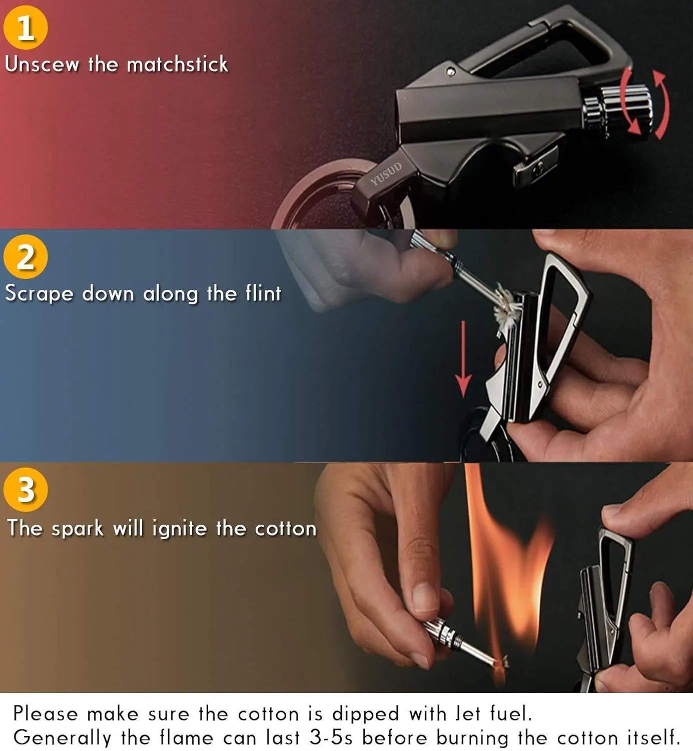 3-in-1 Outdoor winddichter Feuerzeug mit Flaschenöffner für Camping Mivoza Deutschland
