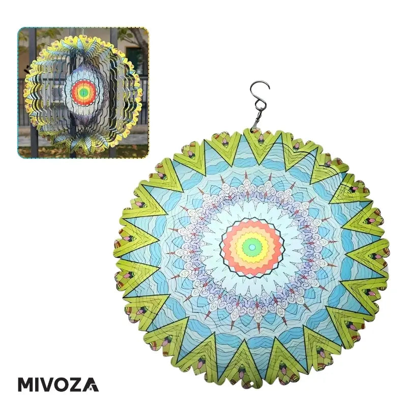 3D Buntes sich drehendes Wind-Mandala Mivoza Deutschland