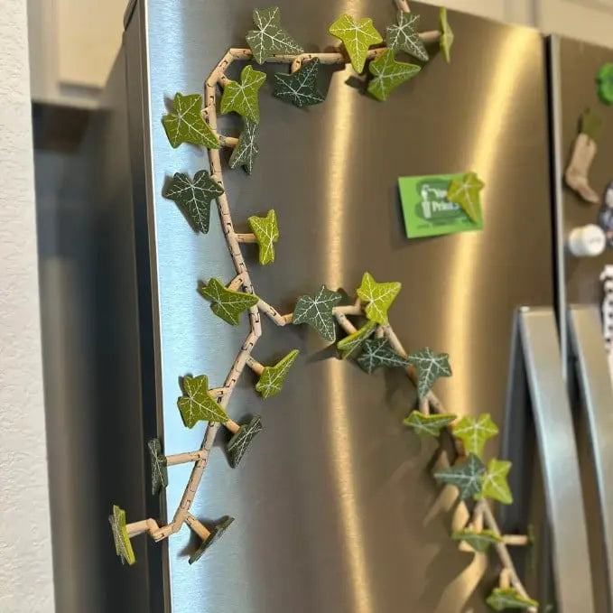 3D Gedruckter Efeu Kühlschrankmagnet — Realistische Pflanzendekoration mit Starker Haftung Mivoza Deutschland