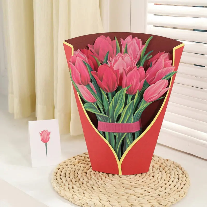 3D-Klappkarte Blumen — Für Jubiläen, Feste & spezielle Ereignisse Mivoza Deutschland