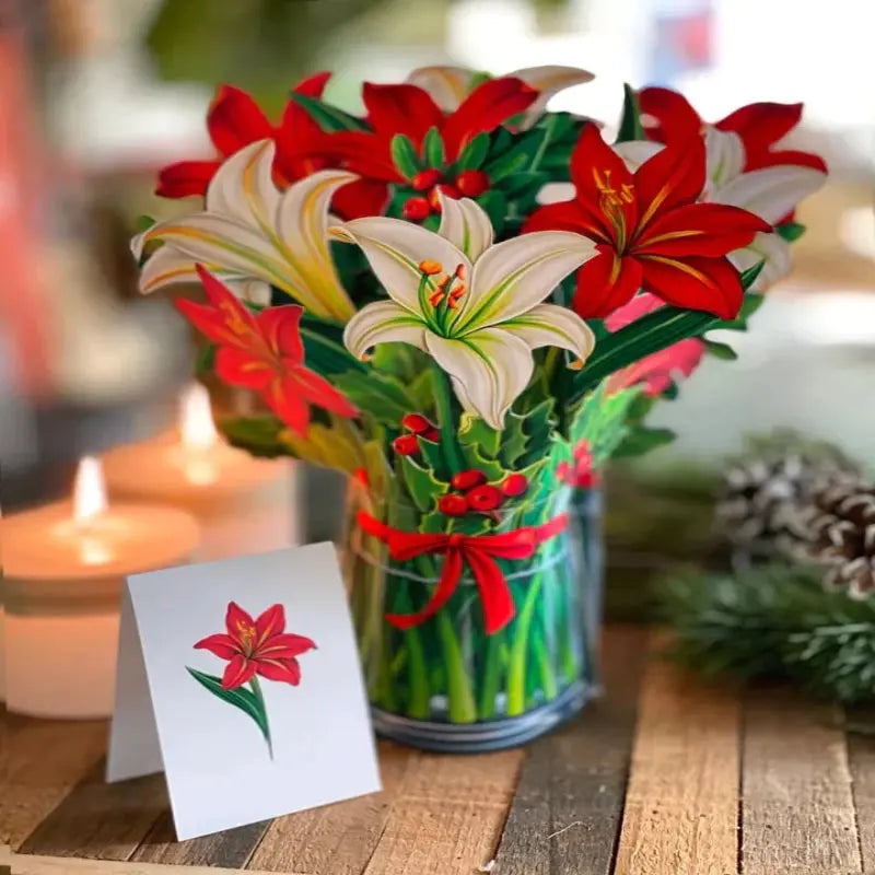 3D-Klappkarte Blumen — Für Jubiläen, Feste & spezielle Ereignisse Mivoza Deutschland