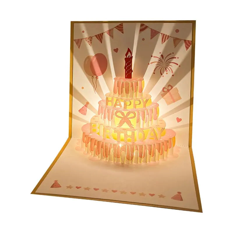 3D Pop-up Geburtstagskarte – handgemachte Grußkarte mit LED-Licht und Musik Mivoza Deutschland