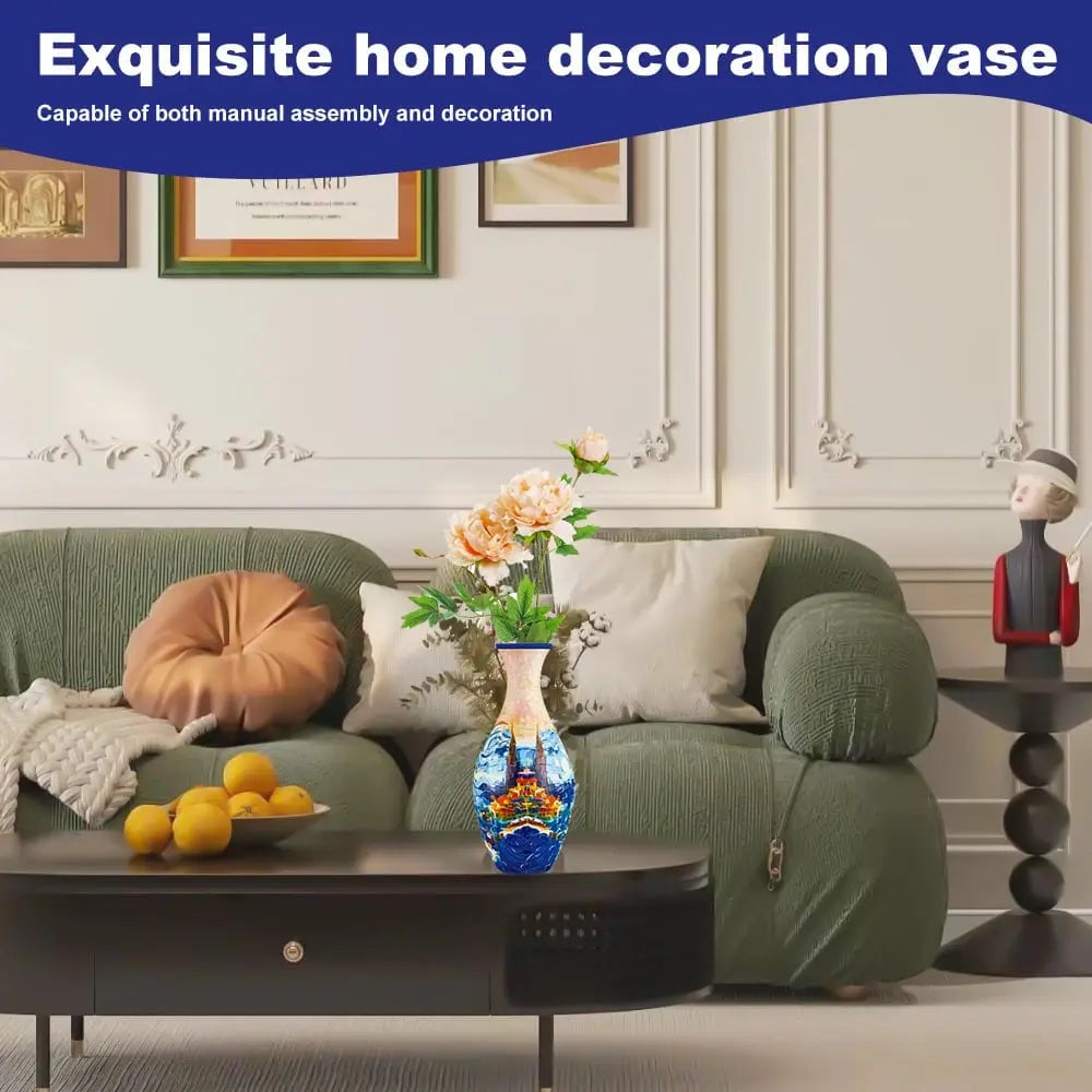 3D-Puzzle-Vase – Dekorative Blumenvase mit abnehmbarem Wasserbecher Mivoza Deutschland