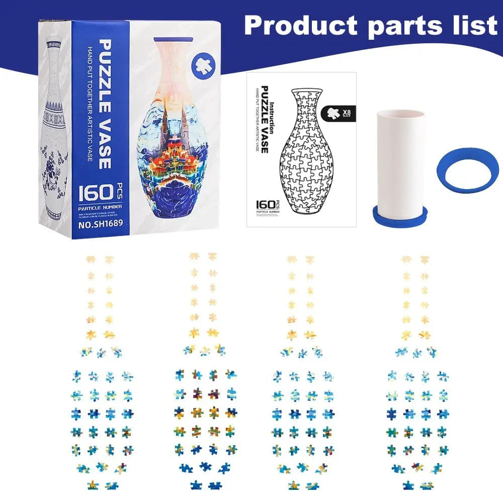 3D-Puzzle-Vase – Dekorative Blumenvase mit abnehmbarem Wasserbecher Mivoza Deutschland