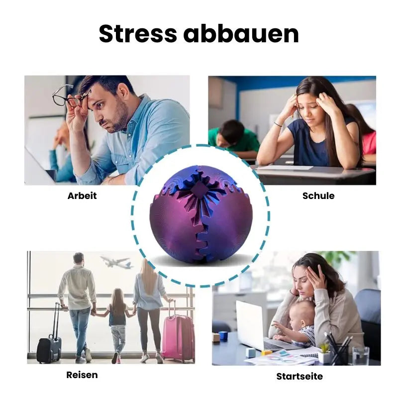 3D-gedruckter Getriebeballwürfel zur Stress- und Angstlinderung Mivoza Deutschland