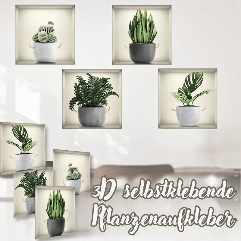 3D selbstklebende Pflanzenaufkleber-Set Mivoza Deutschland