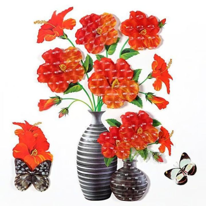 3D-Vasen-Wandsticker – Abnehmbare Blumendeko Mivoza Deutschland