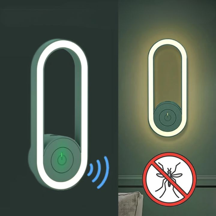 Kompaktes Ultraschall-Mückenschutzgerät mit LED-Leuchte