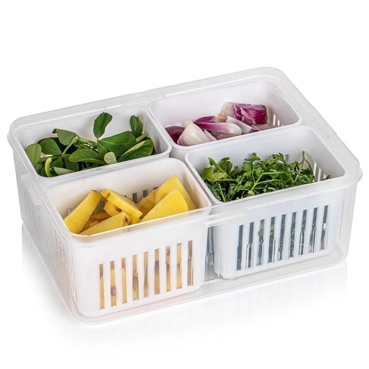 Kühlschrank-Aufbewahrungsbox – 4-in-1 Organizer für Lebensmittel Mivoza Deutschland