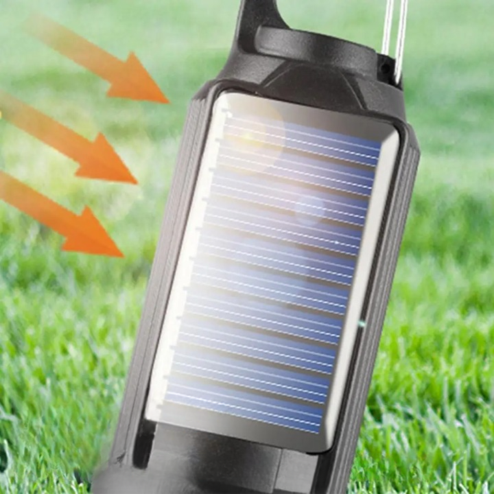 1+1 Gratis | Solar-Campinglampe – USB Wiederaufladbar mit Haken, Wasserdicht & Kompakt Mivoza Deutschland