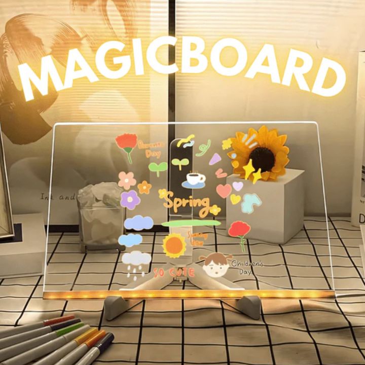 LED-Zaubertafel für Kinder – Acryl Schreibbrett mit Licht Mivoza Deutschland