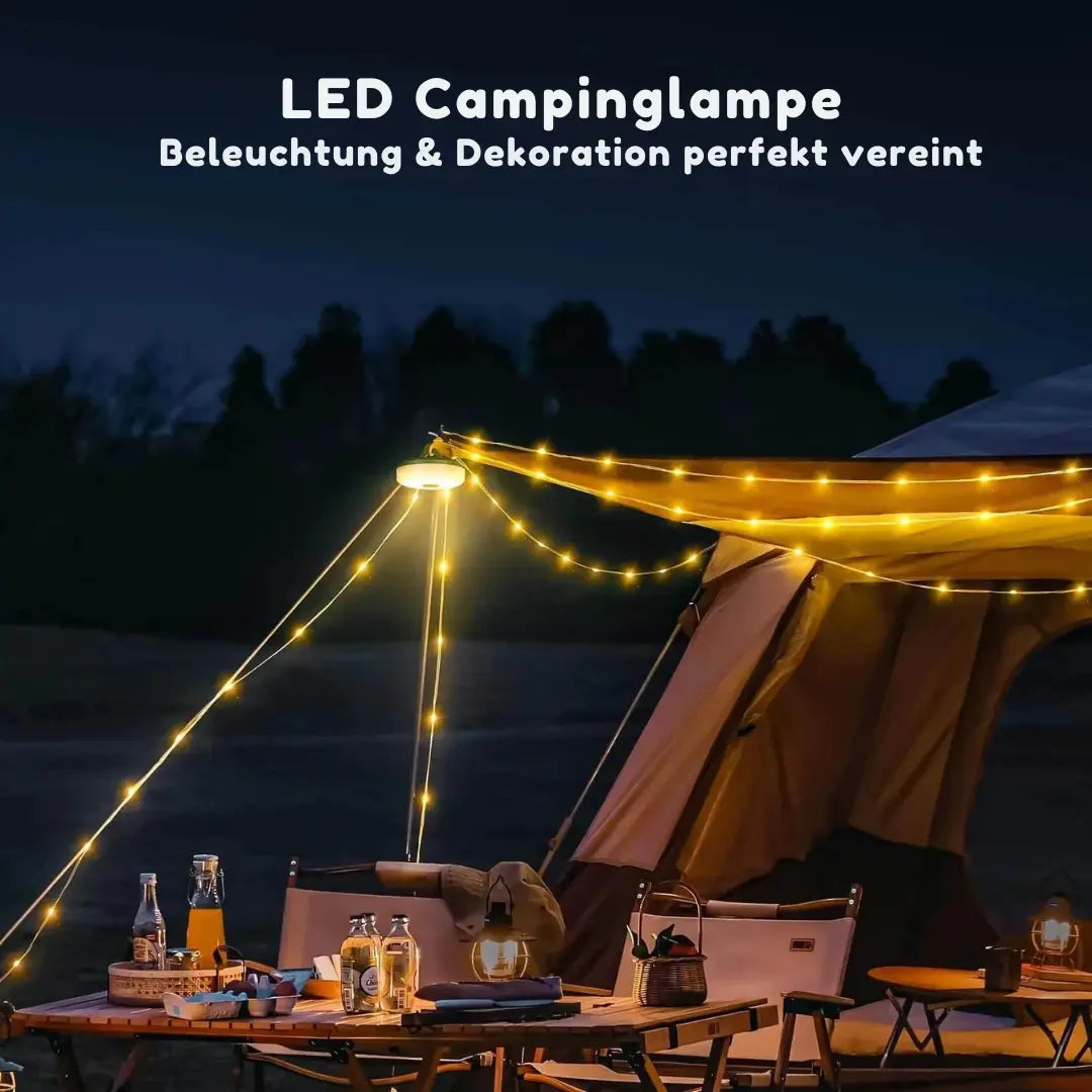 4-in-1 Campinglampe mit USB – Lichterkette, Laterne & Powerbank für Outdoor-Abenteuer Mivoza Deutschland