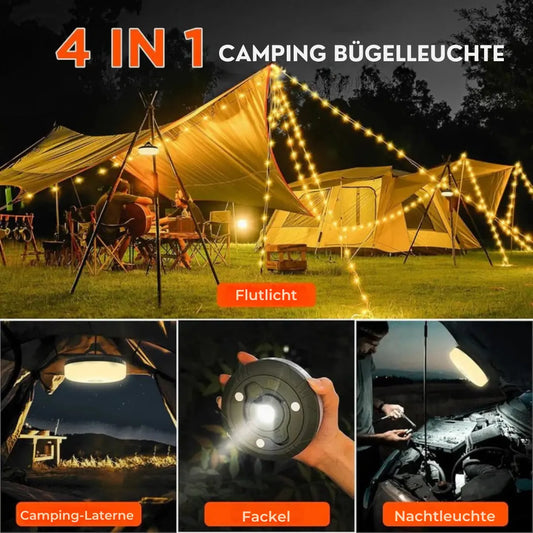4-in-1 Campinglampe mit USB – Lichterkette, Laterne & Powerbank für Outdoor-Abenteuer Mivoza Deutschland