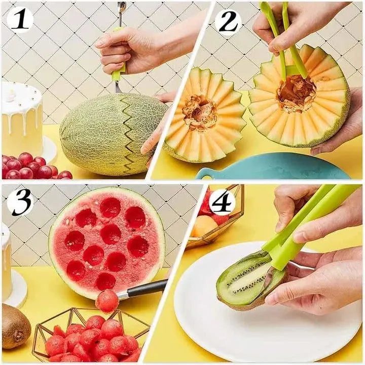 4-in-1 Edelstahl-Fruchtschneider-Set Mivoza Deutschland