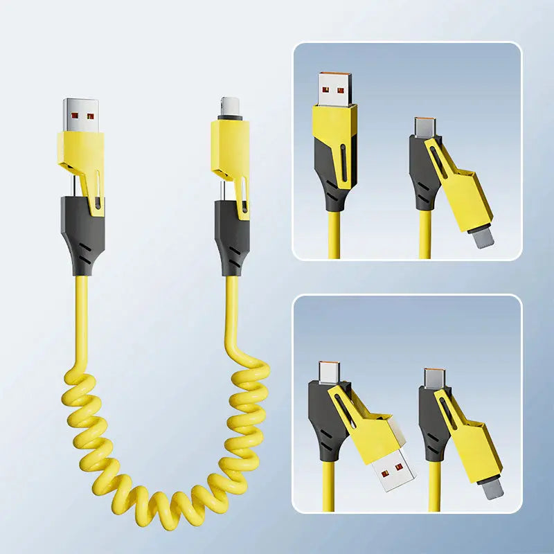 4-in-1 Federziehbares Ladekabel für ultraschnelles Laden Mivoza Deutschland